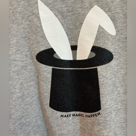 Kate Spade Broome Street Make Magic Happen Crewneck Sweatshirt Gray Sz Small Top - Picture 5 of 6